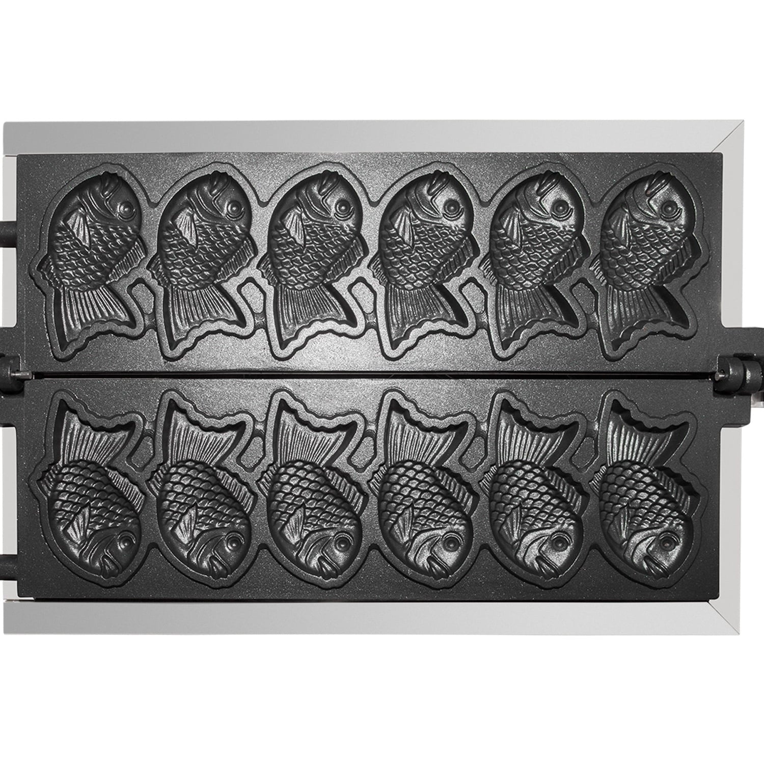 6 Fish Shaped Waffle Stainless Steel Taiyaki Maker G509136