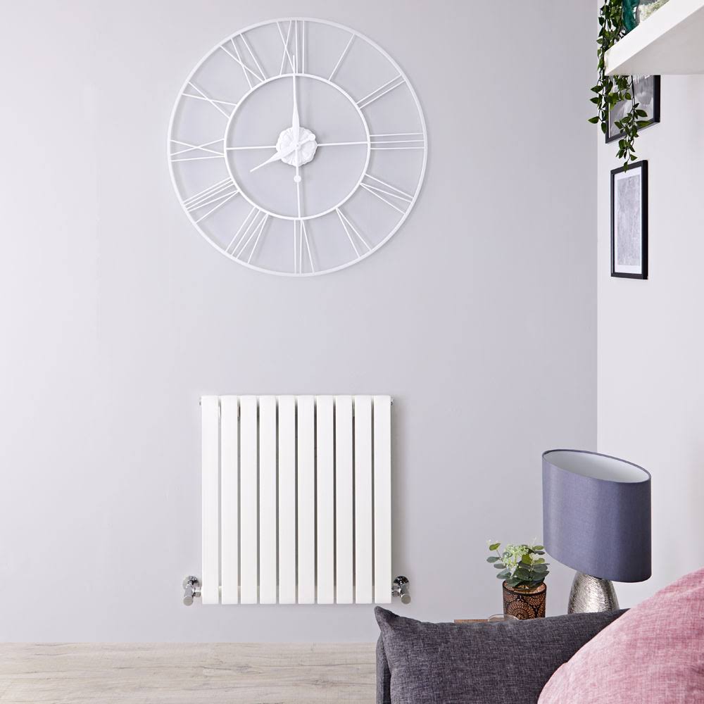 White Horizontal Flat Panel Radiator B6608
