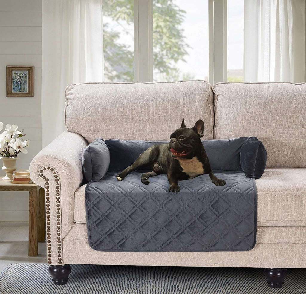 Navy Blue Medium Pet Sofa Bed with Removable Cushions V30107