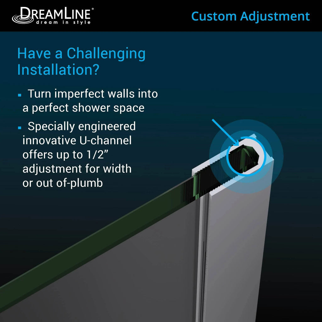 Chrome Hinged Shower Door Y906