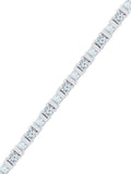 Sterling Silver Diamond and Lab Created Sapphire Bracelet A903030