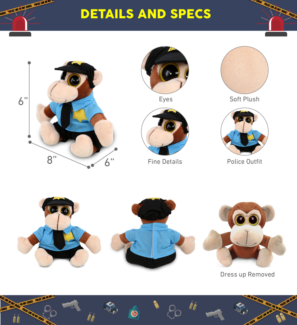 6 Inches Police Officer Plush Toy T453