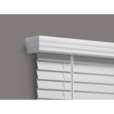 White Faux Wood Room Darkening Horizontal Blind X83769