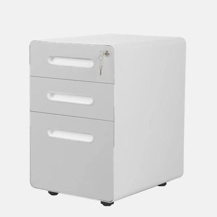 3-Drawer Metal Mobile File Cabinet with Locking Keys I255307