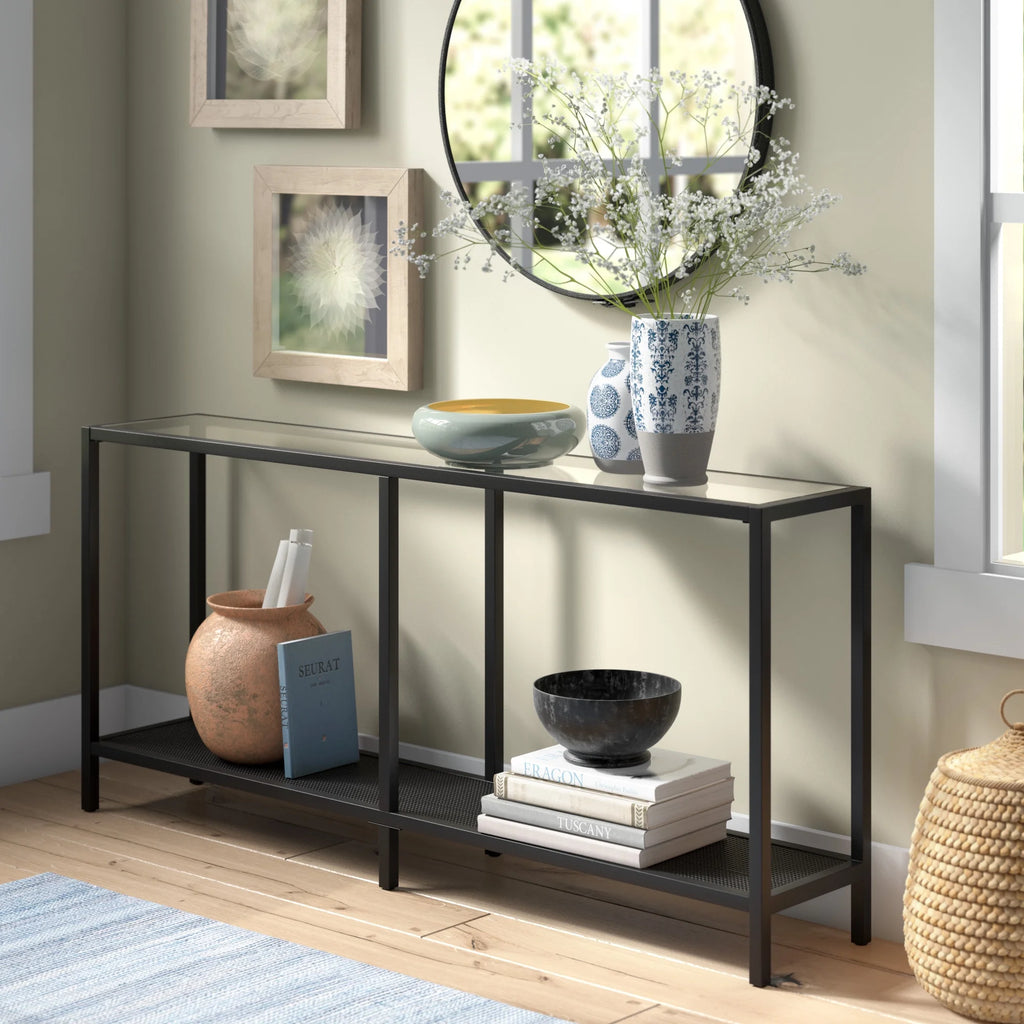 Blackened Bronze Rectangular Console Table P374940