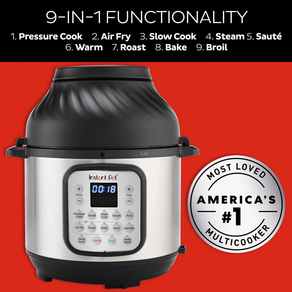 8 Quart Multi-Cooker + Air Fryer S66099