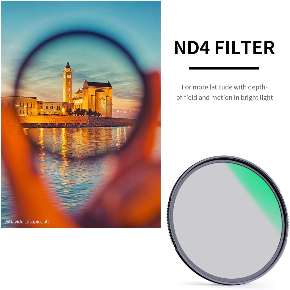 77mm Neutral Density ND4 ND8 ND64 ND1000 Filter Set with Pouch D249