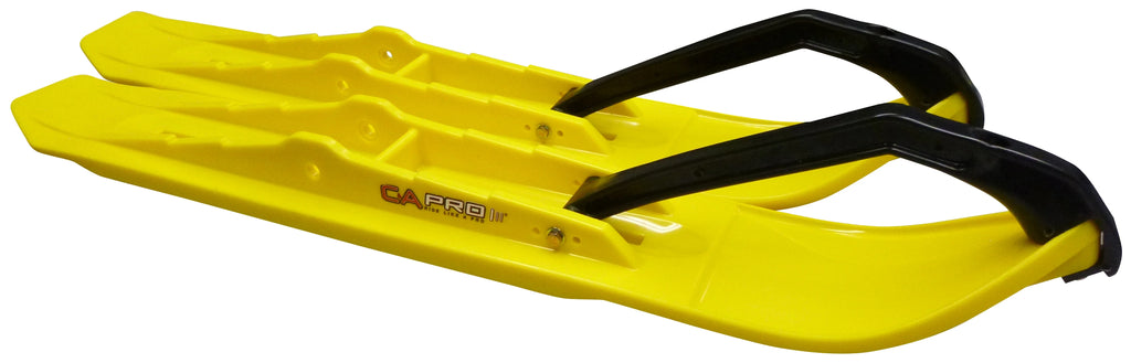 Yellow XCS Snowmobile Skis with 6" Shaper Bars Complete Kit Q25112