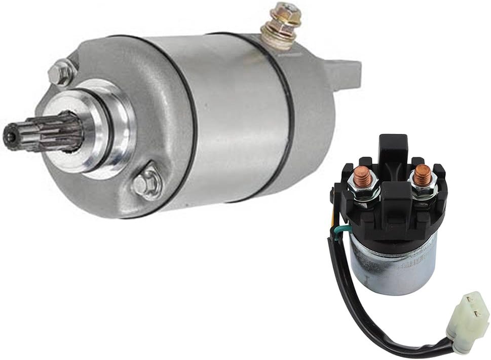 12V Starter & Relay Kit Compatible with Honda ATV TRX450ES 2001, Pack of 2 E5848
