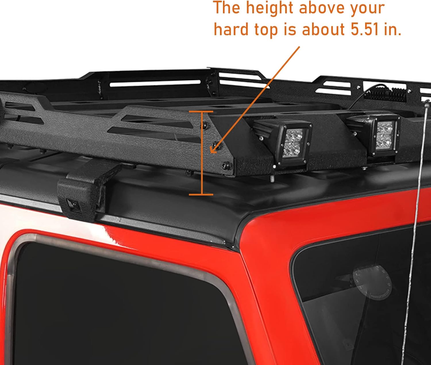 Roof Rack Cargo Basket Carrier for Jeep Wrangler JL 4 Doors Gladiator JT I26570