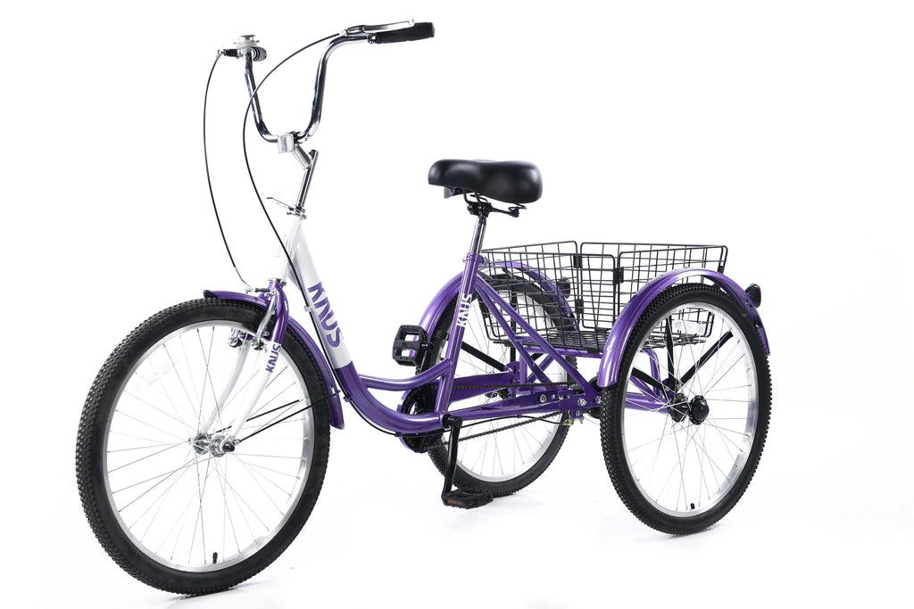 26 inch Single Speed Three Wheel Cruiser Bike with Large Basket K3318