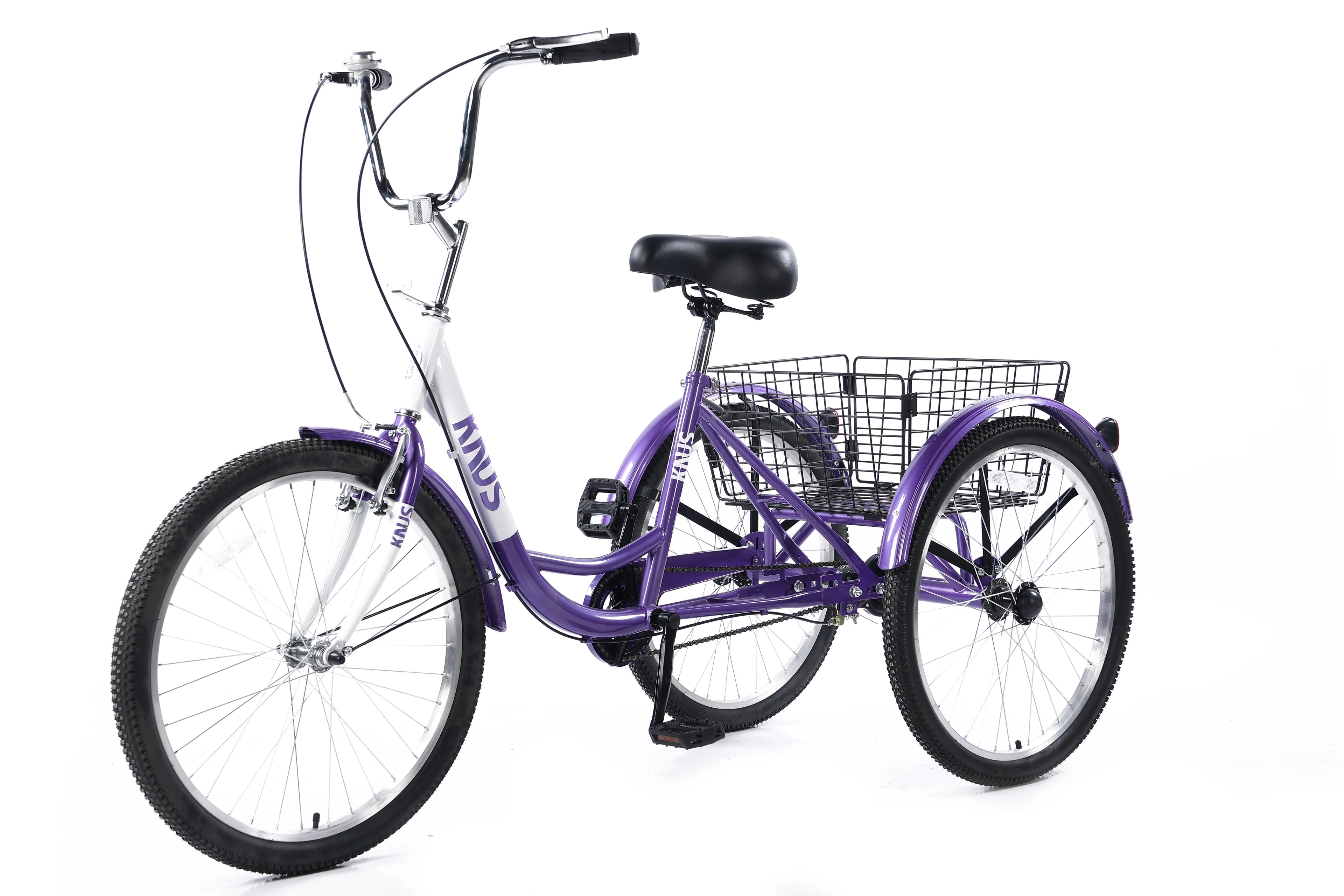 26 inch Single Speed Three Wheel Cruiser Bike with Large Basket K3318