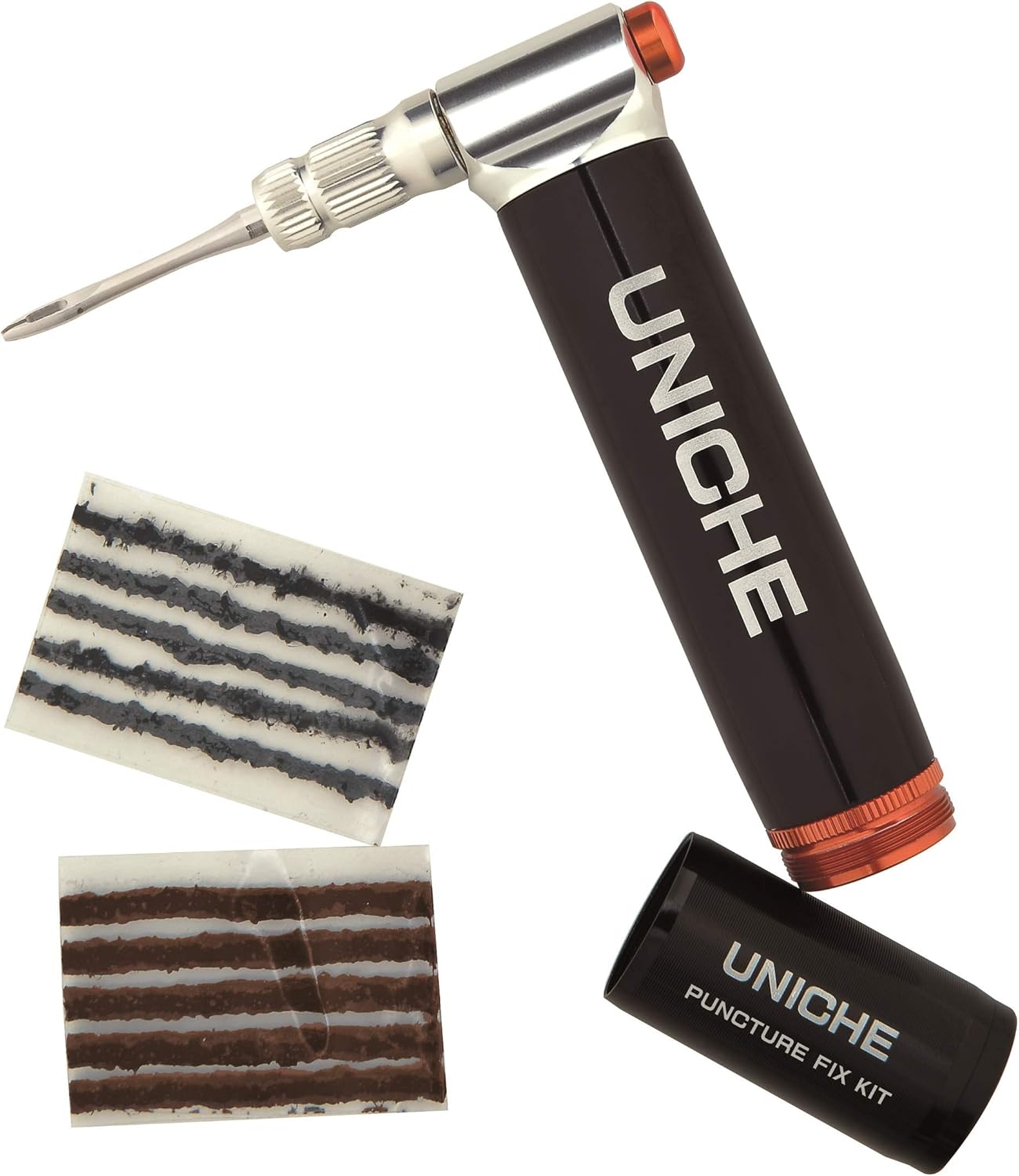 CO2 Inflator Tubeless Tire Repair Tool Kit with Storage Canister, Insertion Tool and Plugs T36047