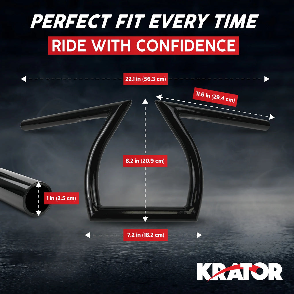 Black Z-Bar Handlebar 1 Inch V33404