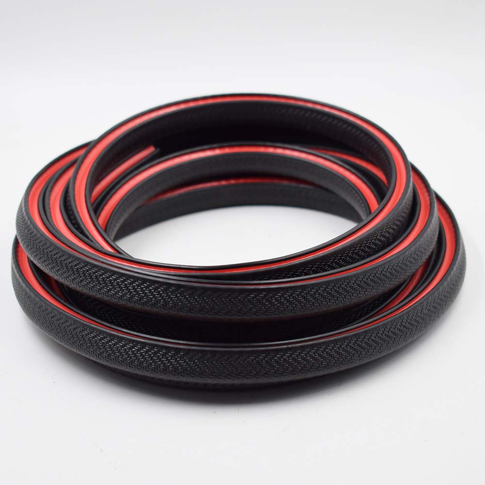 Black PVC Rubber U Edge Trim Weather Strip Protector, 21 FT, Pack of 2 B43429