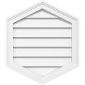 20x22W x 26x22H Vertical Peaked Surface Mount PVC Gable Vent M73044