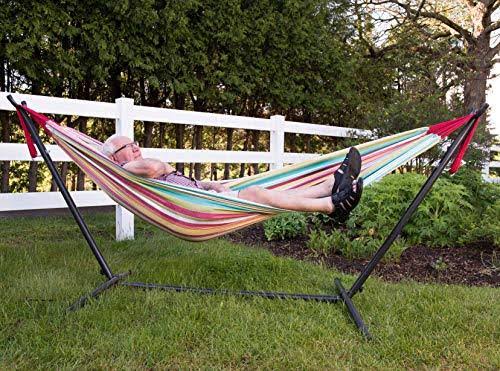 Double Cotton Hammock with Steel Stand X499