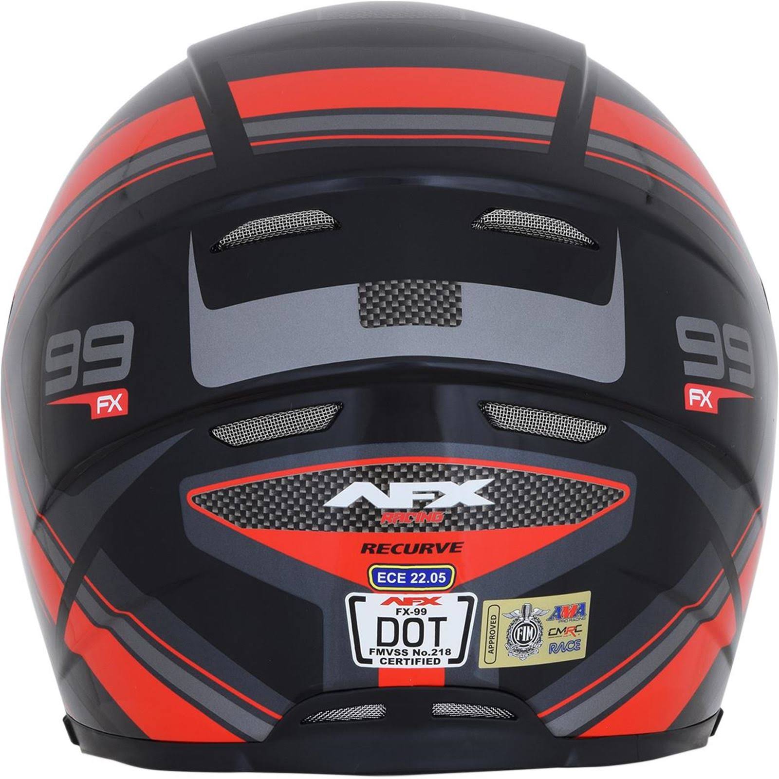 Black/Red Recurve Helmet P1544
