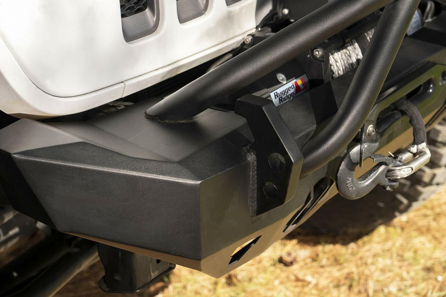 Textured Black Steel Stubby Front HD Bumper M112