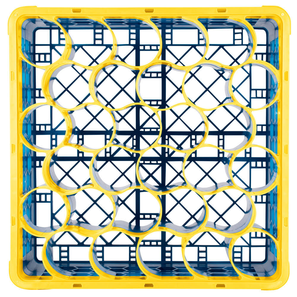 Yellow Color-Coded Glass Rack with 4 Extenders Z81466