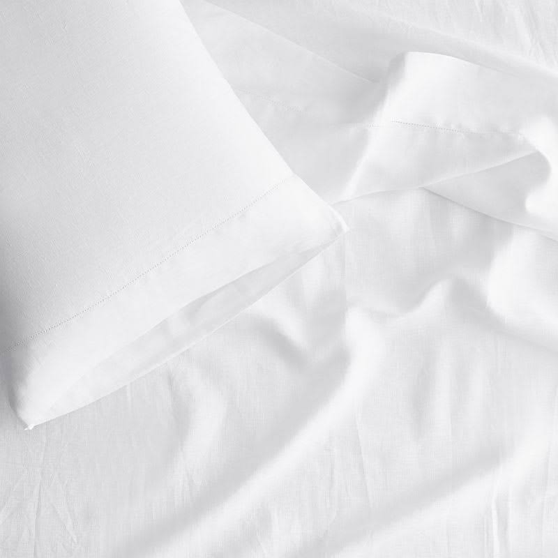 Solid Washed Mustard Linen Full Flat Sheet J86825