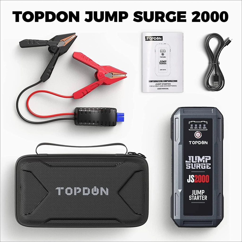 12V 2000A Peak Car Battery Charger Jump Starter P344625