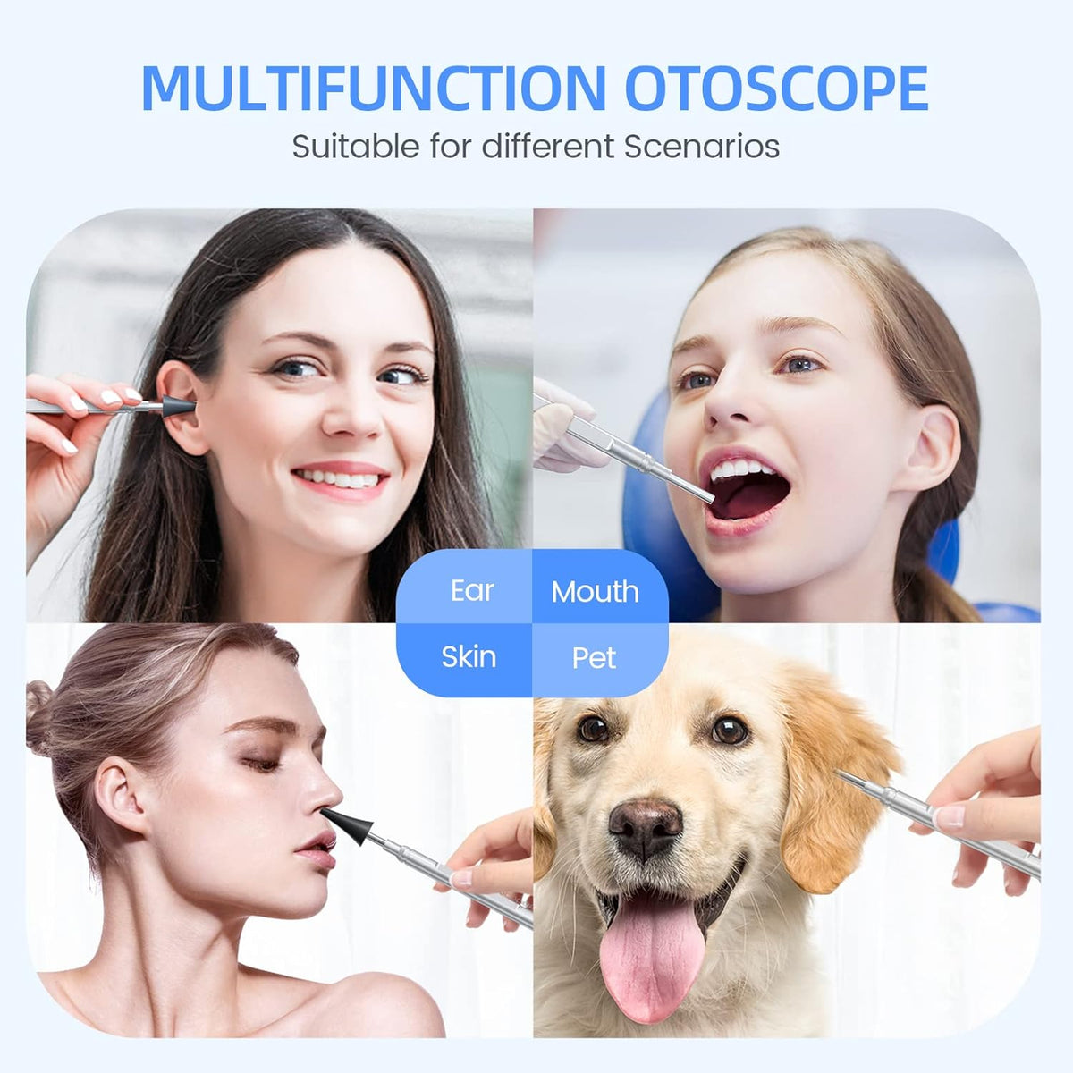 1080P HD Ear Camera Otoscope with IPS Screen, 32G Card, Pack of 2 Q145