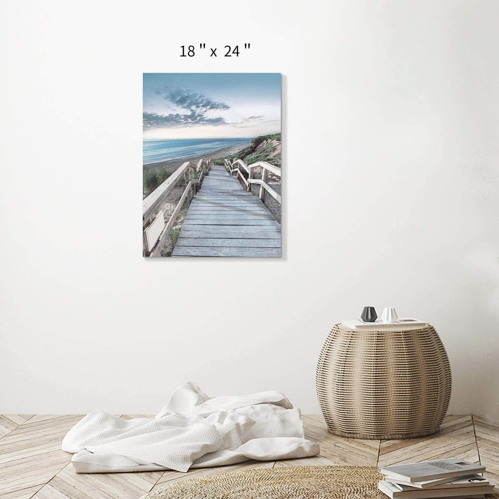Wooden Path Wall Art on Wrapped Canvas (18''x24'') Z345