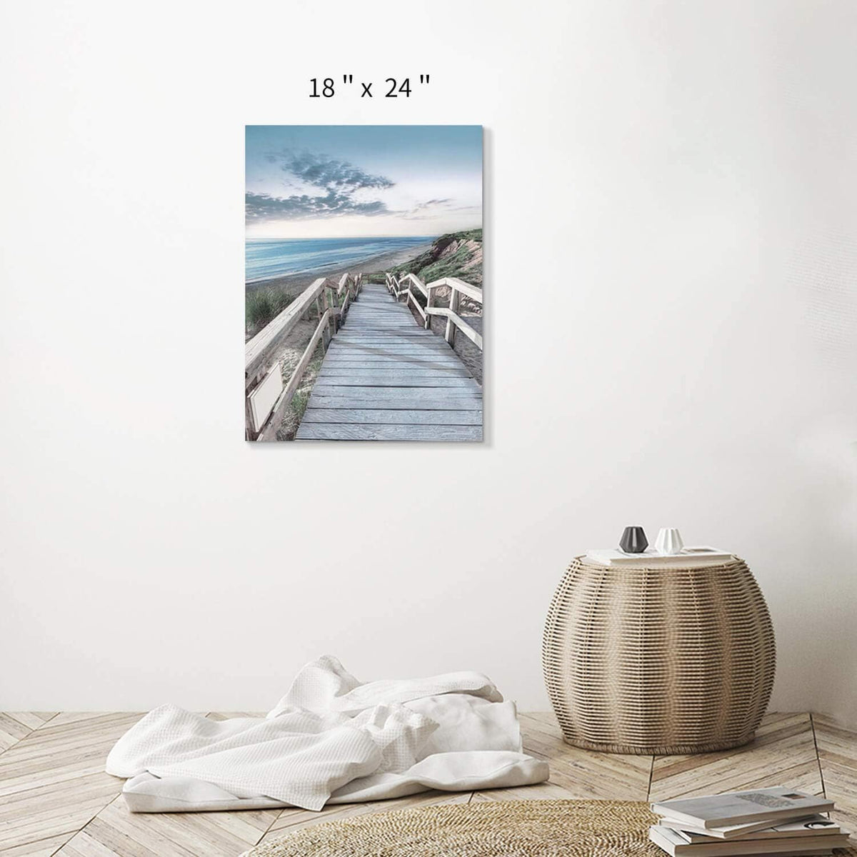 Wooden Path Wall Art on Wrapped Canvas (18''x24'') Z345