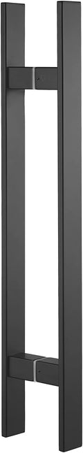 18 inches Solid Stainless Steel Push Pull Door Handle, Matte Black, Pack of 2 F234