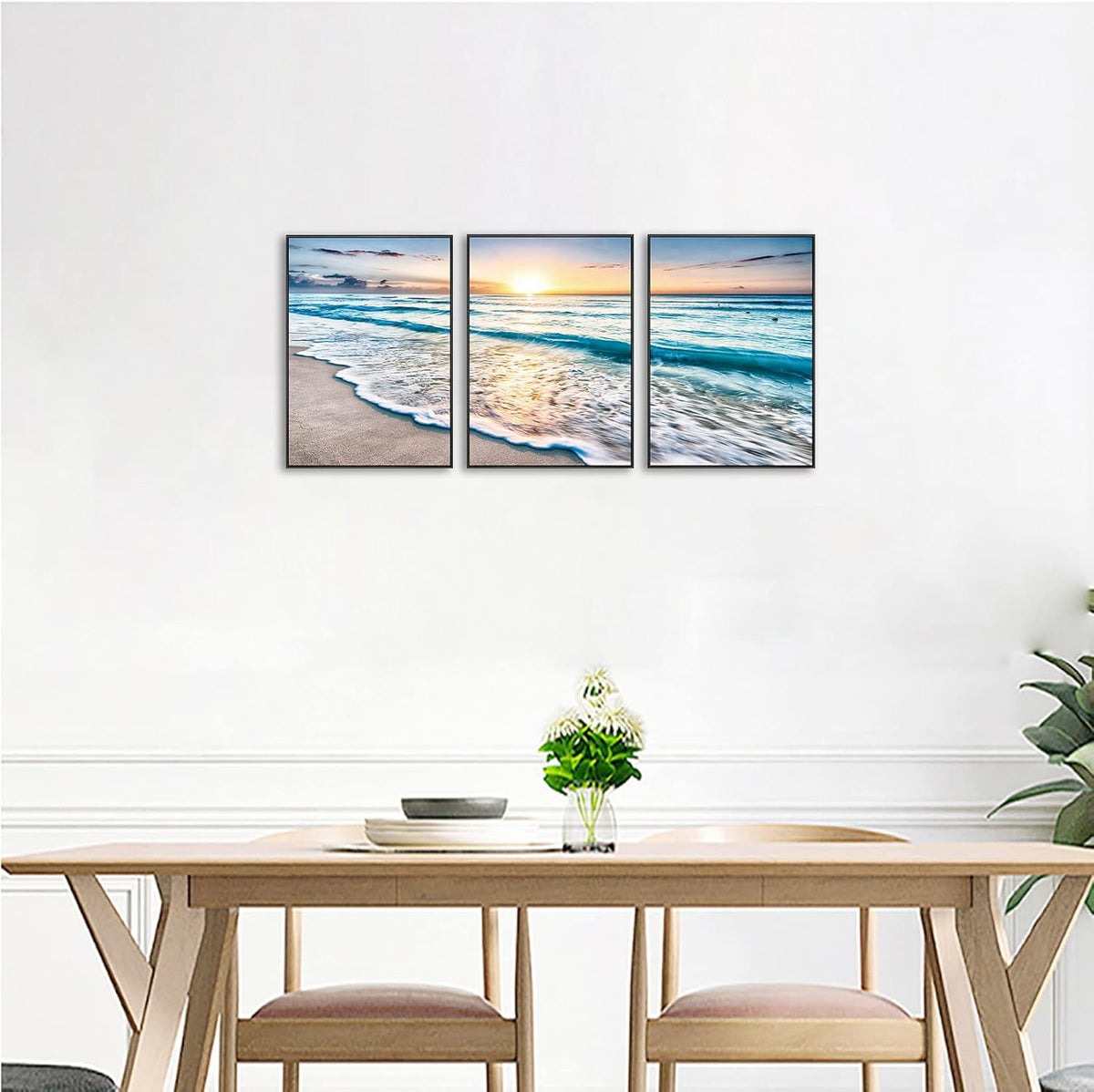 3 Pcs Framed 12x16 Beach Canvas Wall Art I444646