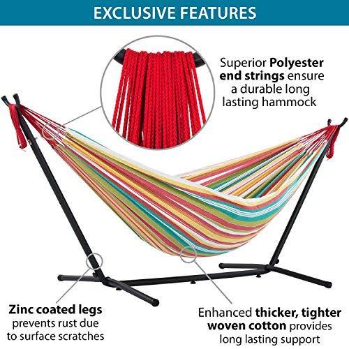 Double Cotton Hammock with Steel Stand X499