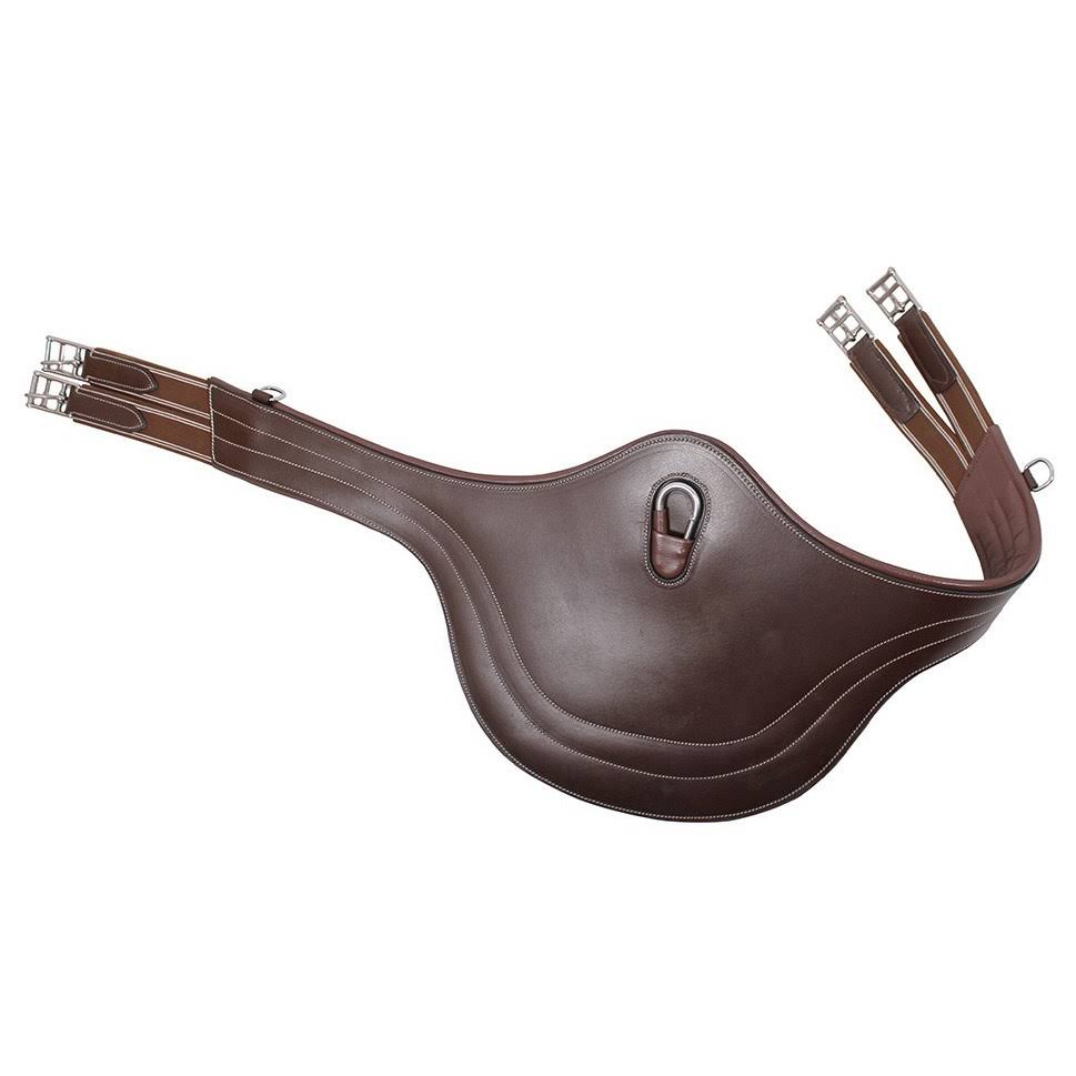 Dark Brown Stitching Stud Girth P459