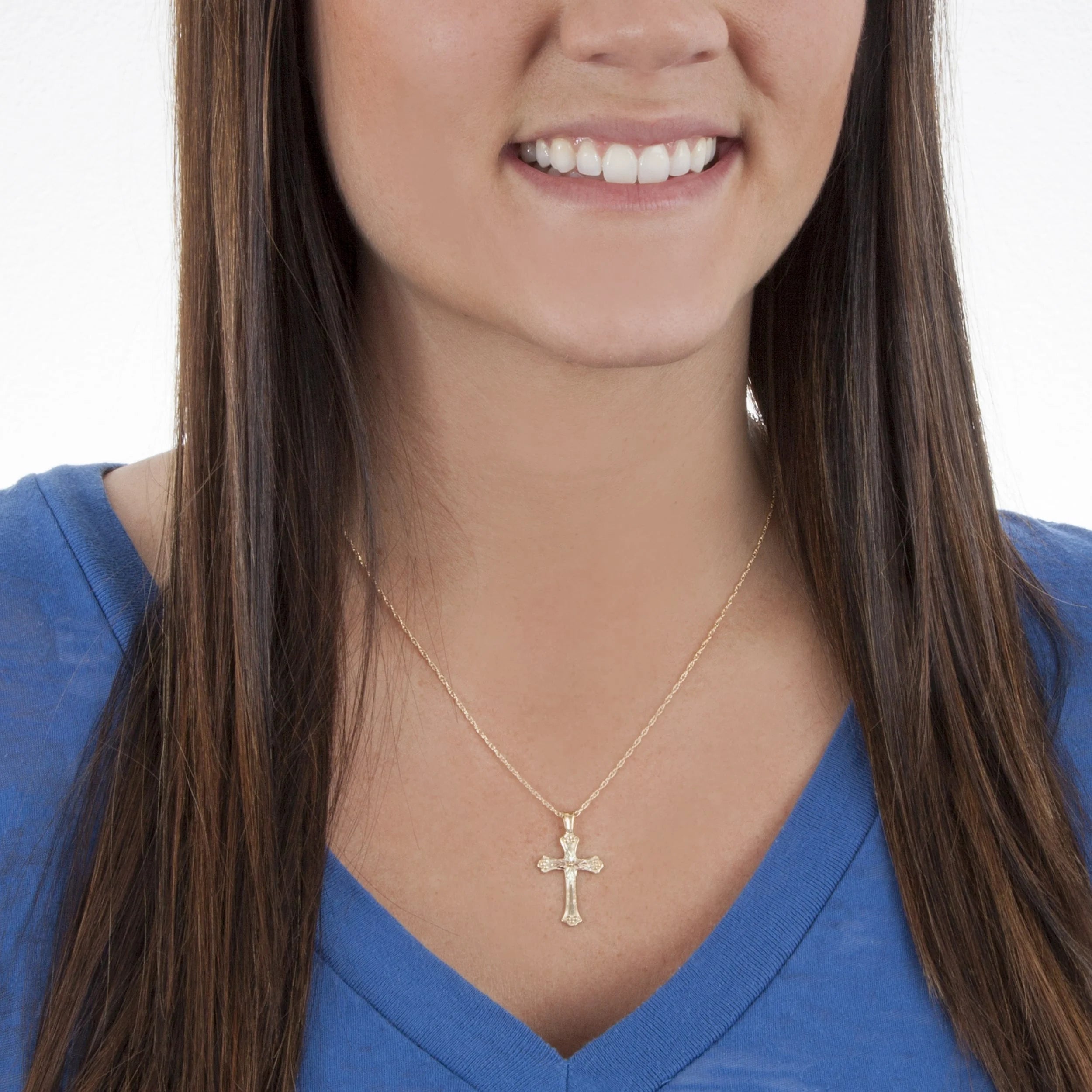 Black Hills Gold Cross Necklace S280