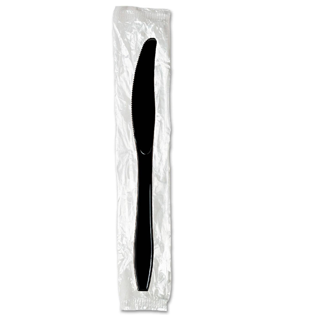 Black Plastic Knives 1000/Carton L297096