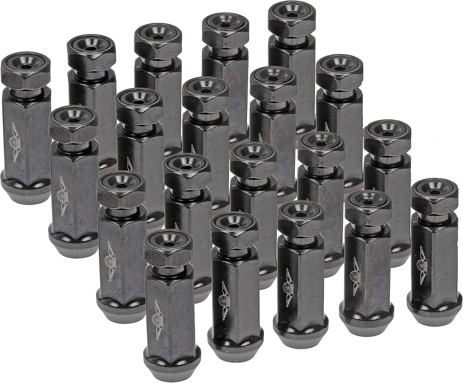 Black 20 Pack Wheel Nut E968