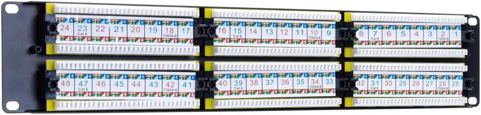 48-Port Cat5/5e Unshielded Wallmount Rackmount Patch Panel V262972