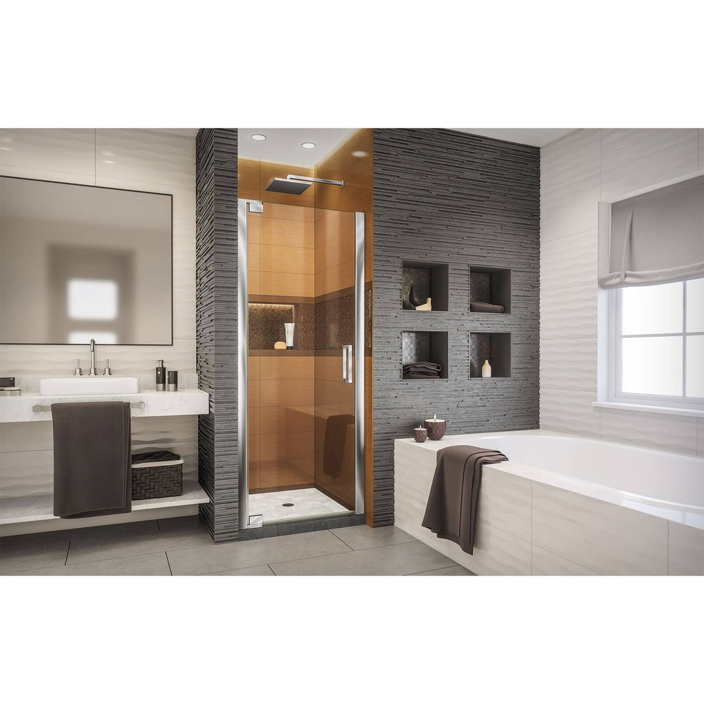 Frameless Pivot Shower Door, Chrome R32528