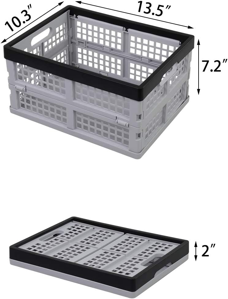 16 L Plastic Collapsible Storage Crate, 3 Packs A582