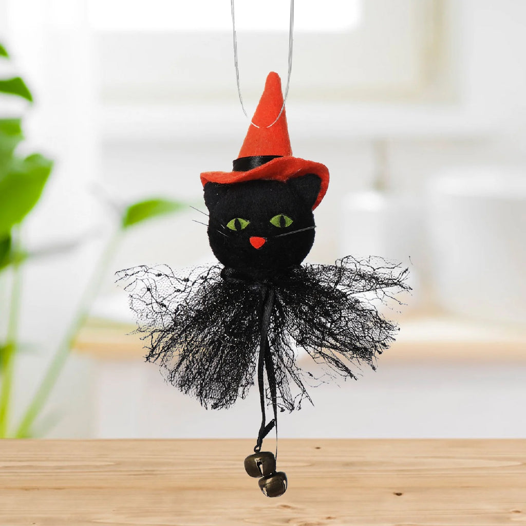 Pumpkin Witch Doll Scary Halloween Cat Toy D65366