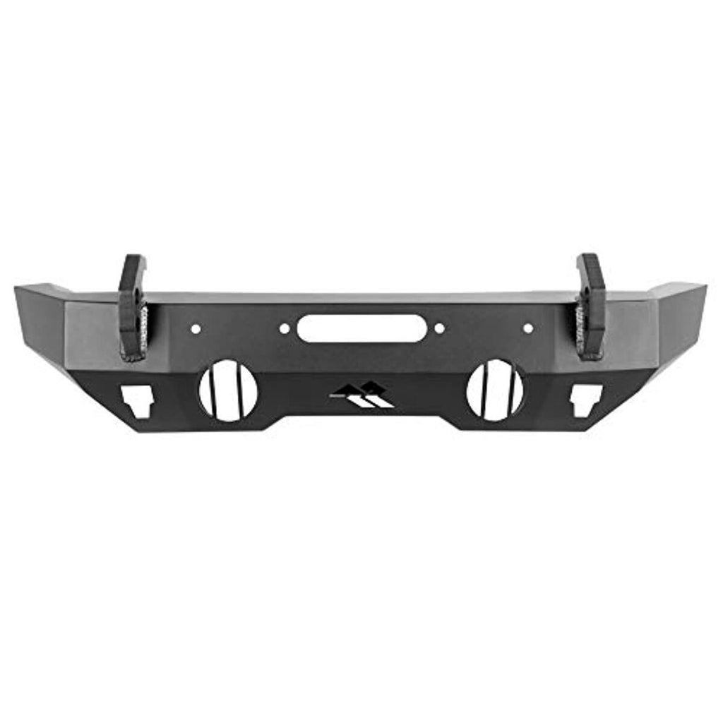 Textured Black Steel Stubby Front HD Bumper M112
