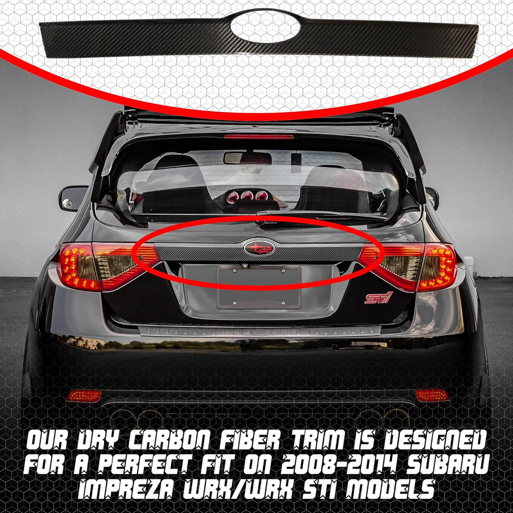 Rear Tailgate Trunk Lid Garnish Trim Dry Carbon Fiber L405284