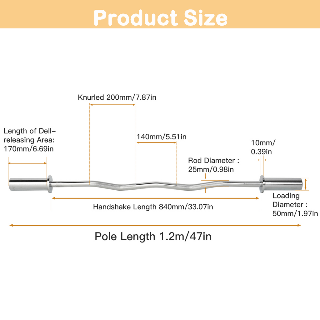 4ft Curl Barbell G82675