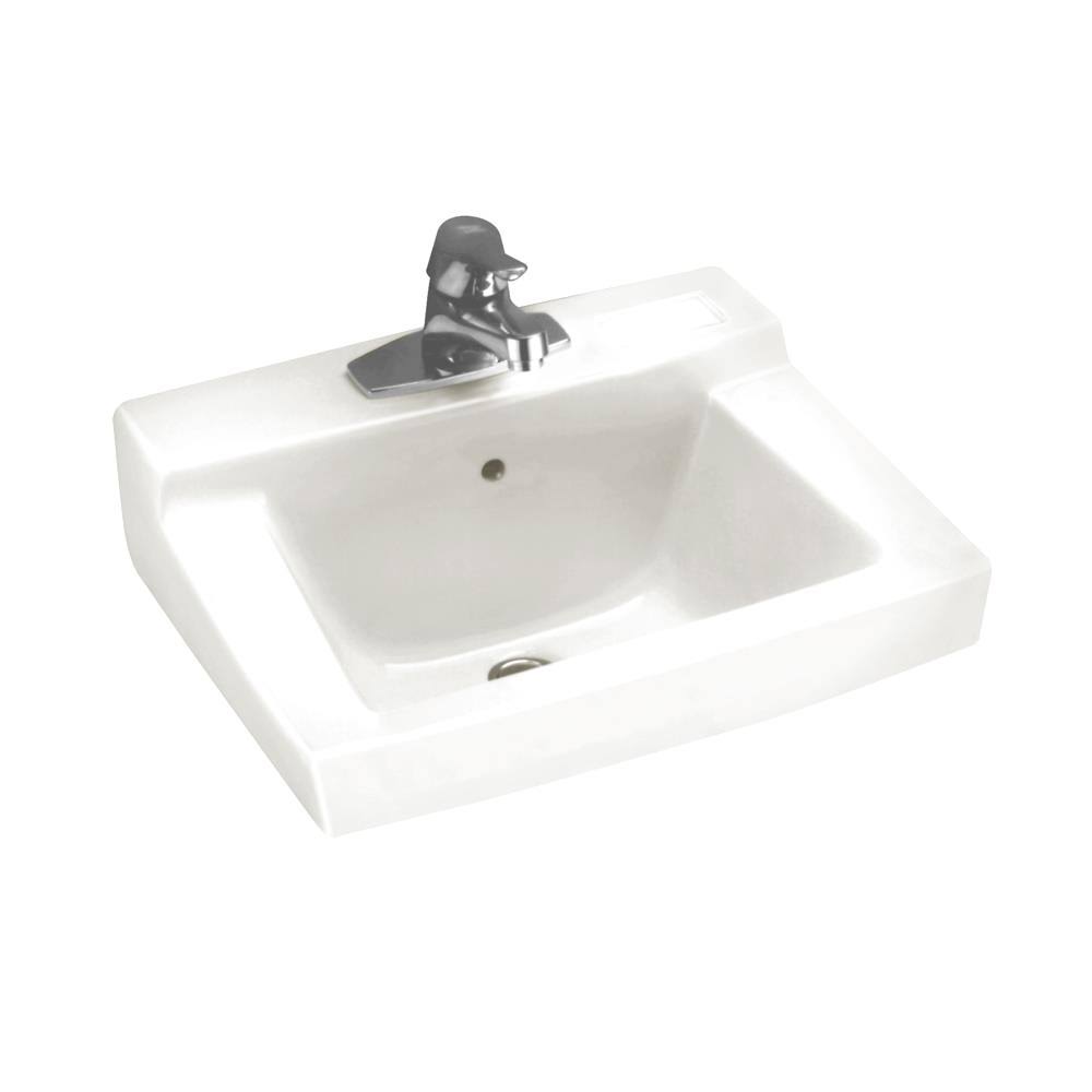 White Wall-Mount Sink H358