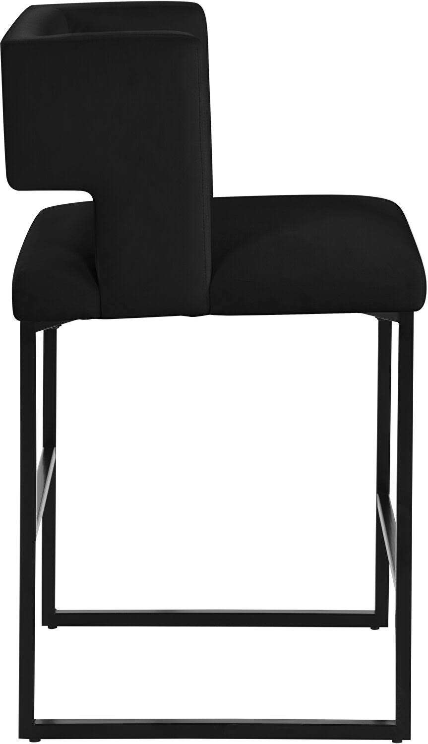 Black Velvet Counter Stool (Set of 2) K6676