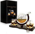 Globe Whiskey Decanter Set with 2 Glasses, 28 oz O9402