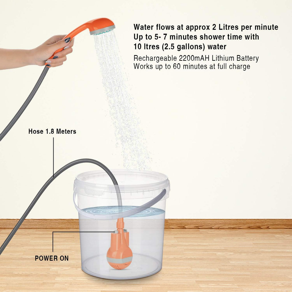 Portable Rechargeable Electric Camping Shower Pump E871