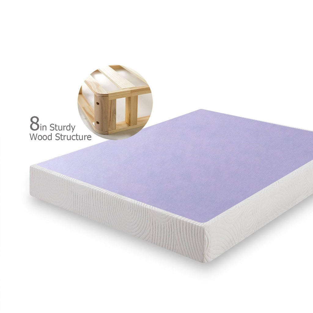 8-Inch Wood and Steel Box Spring Mattress Foundation Queen O31437
