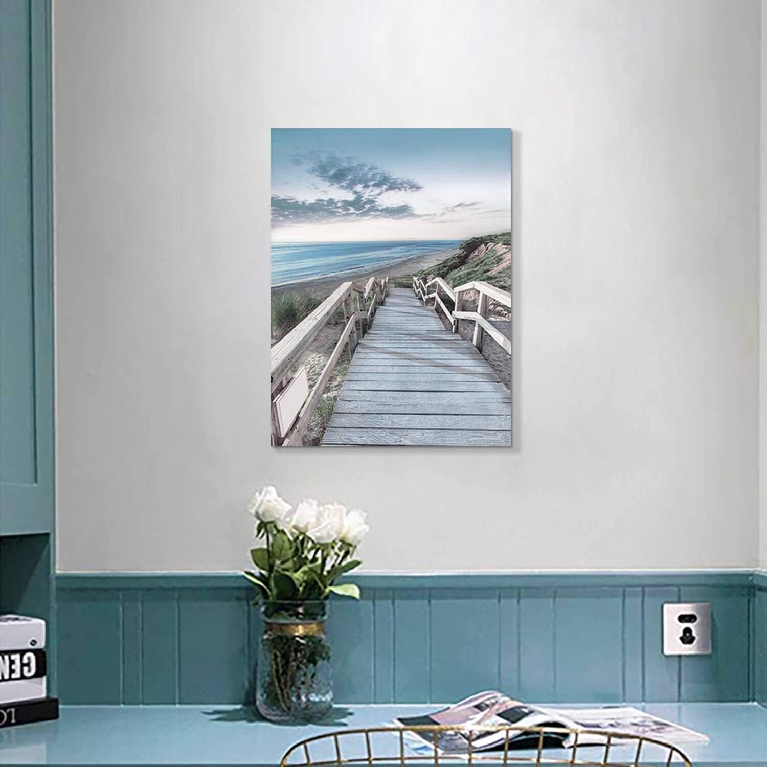 Wooden Path Wall Art on Wrapped Canvas (18''x24'') Z345