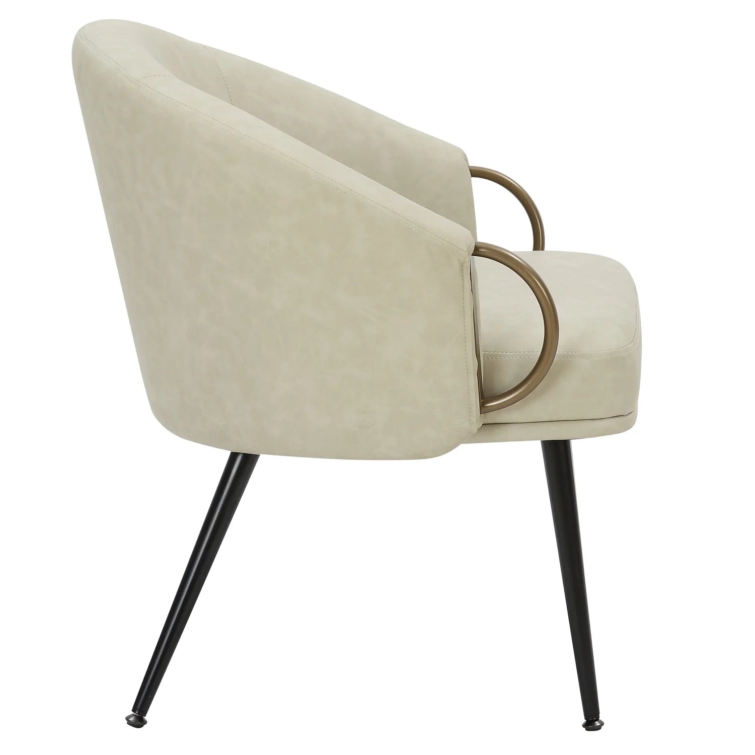 Set of 2 Faux Leather and Metal Adjustable Swivel Stool, Black T309979